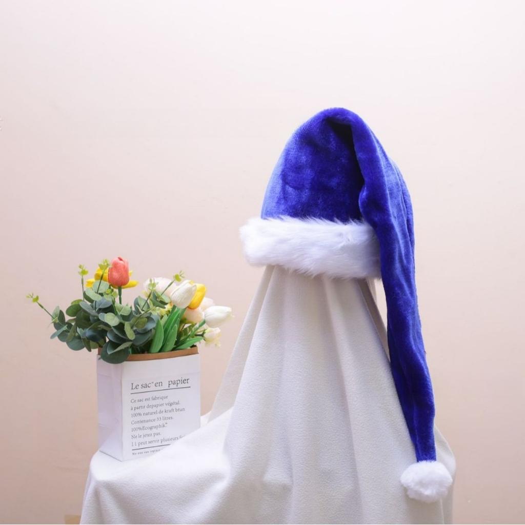 Long-Tail Santa Hat, Multiple Colors Available, Funny Christmas Hat for Xmas Party, Holiday Decoration,Gift for Adults and Kids