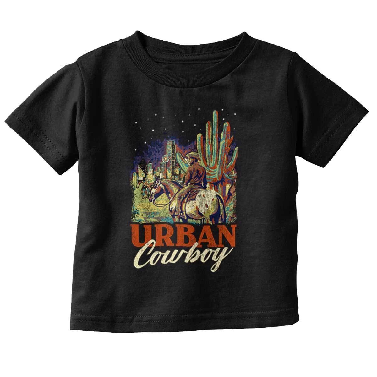 Cool Vintage Distressed Western Urban Cowboy Toddler Boy Girl Youth T Shirt Tee S