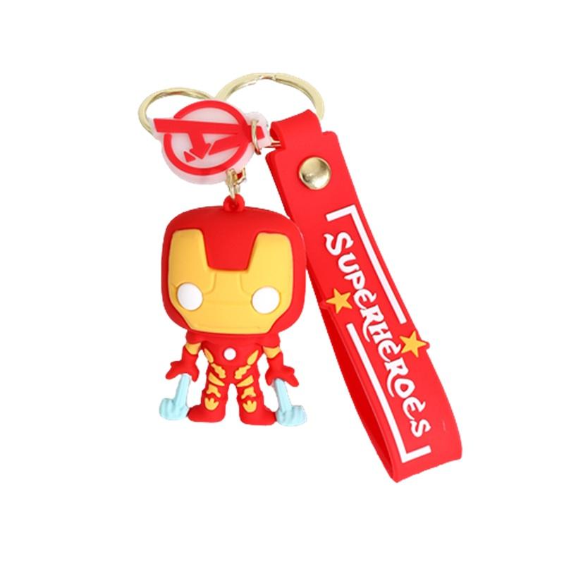 Cartoon Marvel American Captain Spider-man Silikon Schlüsselanhänger Anhänger Batman Superheld Kleines Geschenk