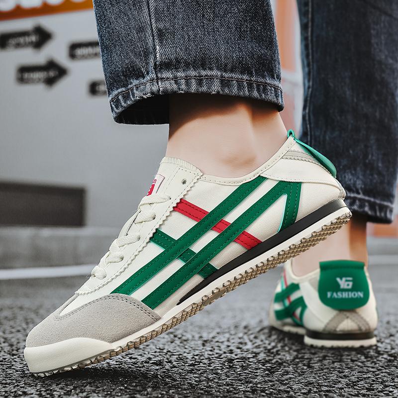 Novos Sapatos Masculinos Forrest Gump Versátil Sapatilhas Brancas Masculinas Moda Retrô Athleisure Sapatos Slip-On Modernos de Um Pé tênis