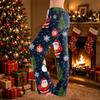 Women's Christmas Print Pants Casual Pants No Pockets