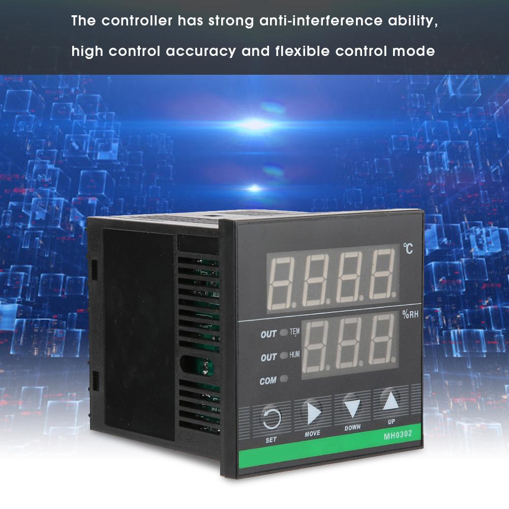 MH0302 Panel Mounted Digital Temperature and Humidity Controller Sensor Cable 72*72mm