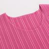 Shop   Women Round Cap Sleeve French Pleated Long Dress Cherry Pink Ble Wdr 1746
