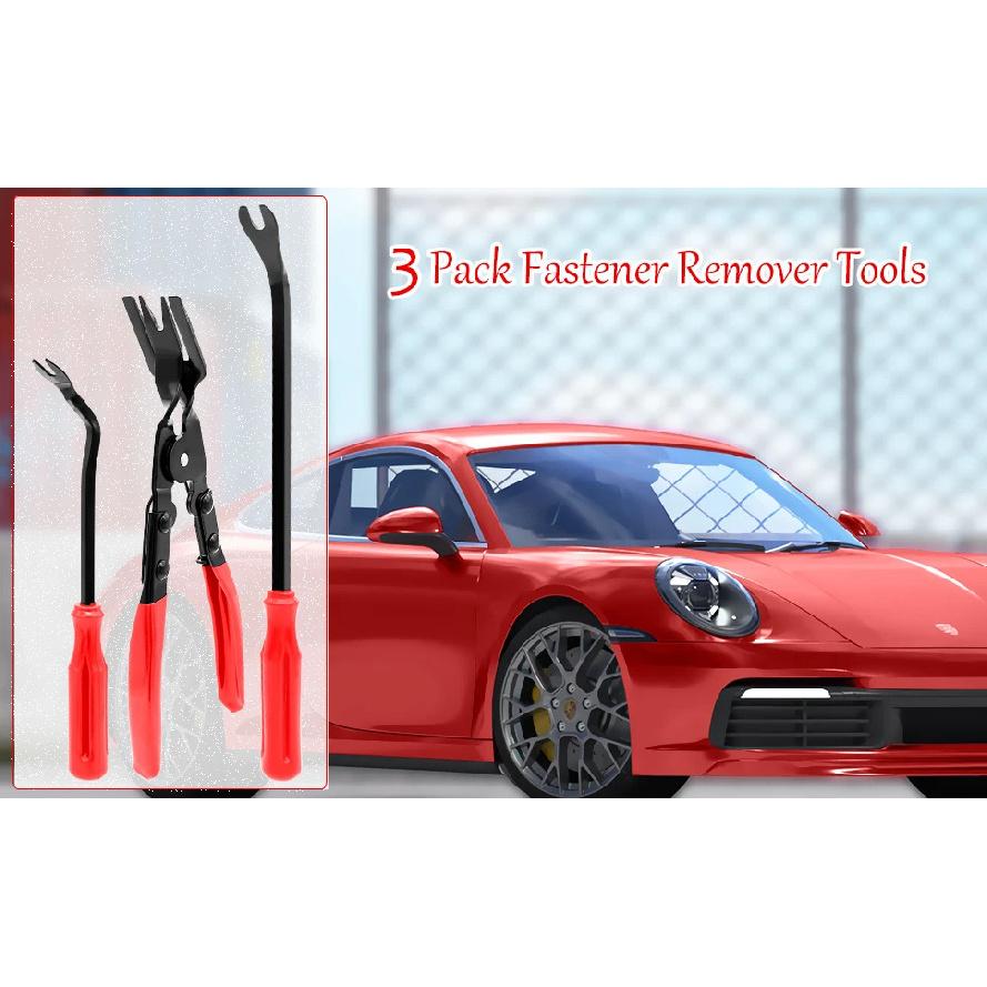 3Pcs Car Trim Removal Tool Kit, Panel Clip Remover Plier for Car Stereo Door Dash Interior