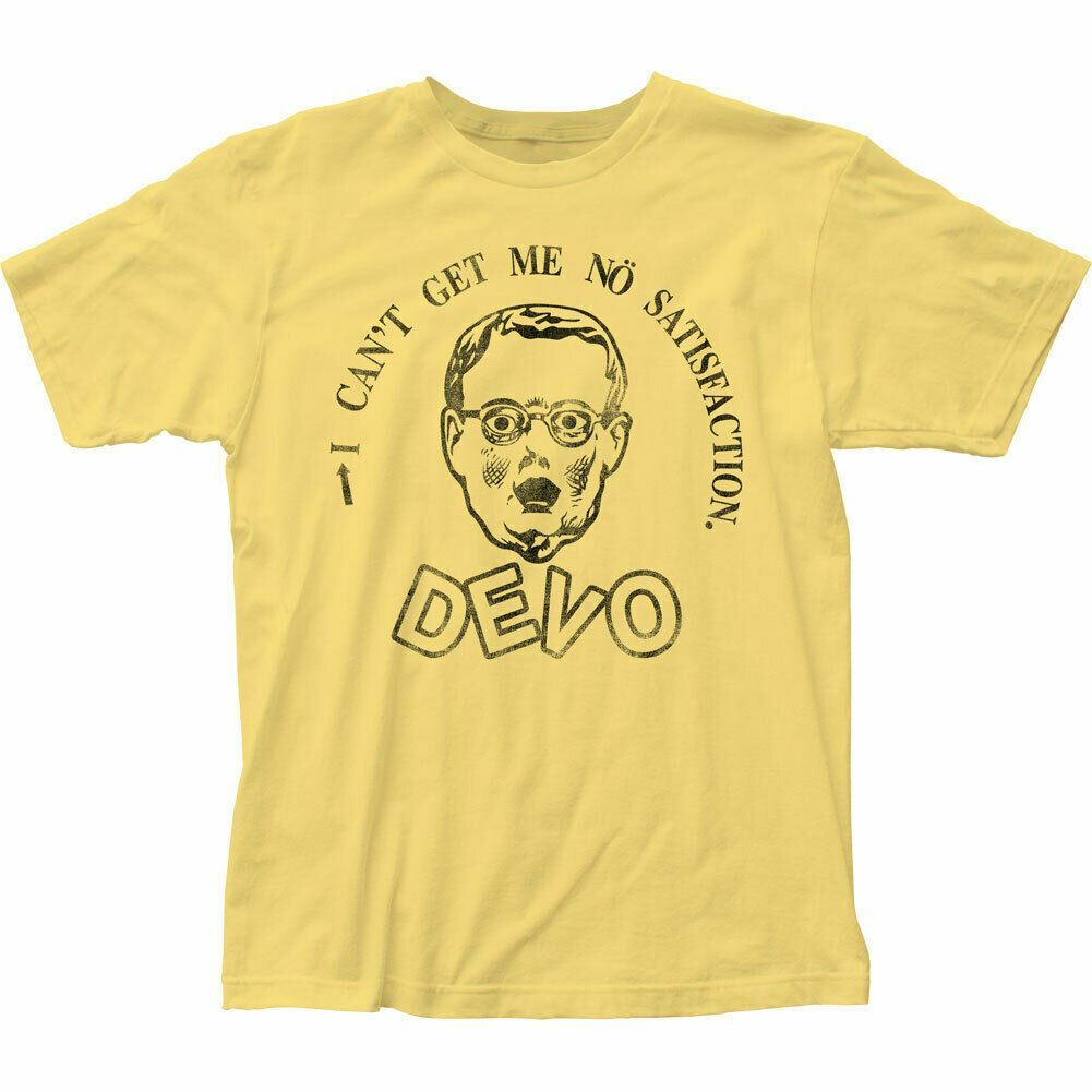 26 Devo No Satisfaction T Shirt Mens Licensed Rock N Roll Music Band Tee New Yellow Unisex T-Shirt XL