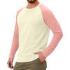 Men's Contrast Color Raglan Long Sleeve Sports Top