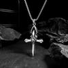 European and American Trendy Men's Simple Necklace Titanium Steel Alloy Military Brand Cross