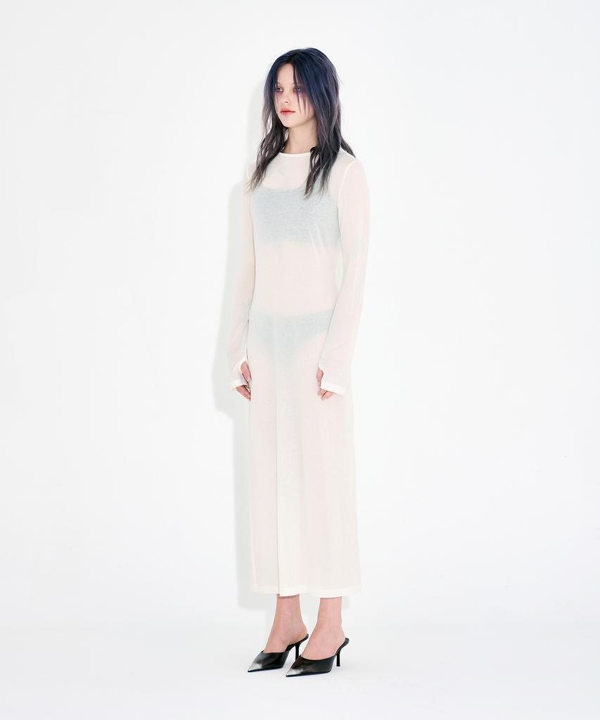 WARDOG Sheer Comfort Finger Loop Long Dress