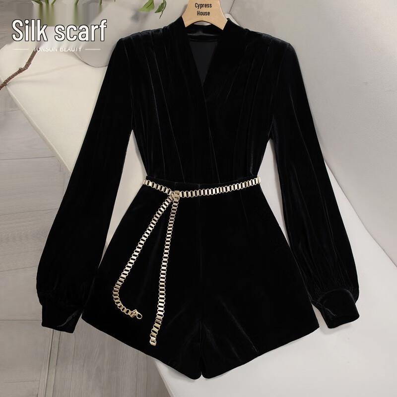 Women s Little Fragrance Style Jacket & Shorts Set L