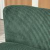 2-Seater Upholstered Sofa, Wood, Velvet-Like Polyester, Foam, 117 x 56.5 x 77 cm, Green