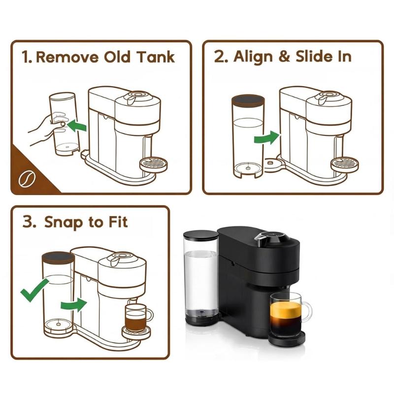 High Capacity 60oz Plastic Reservoir Plastic Coffee Machine Accessories for Coffee Makers XN900T40 XN900840 XN902T40