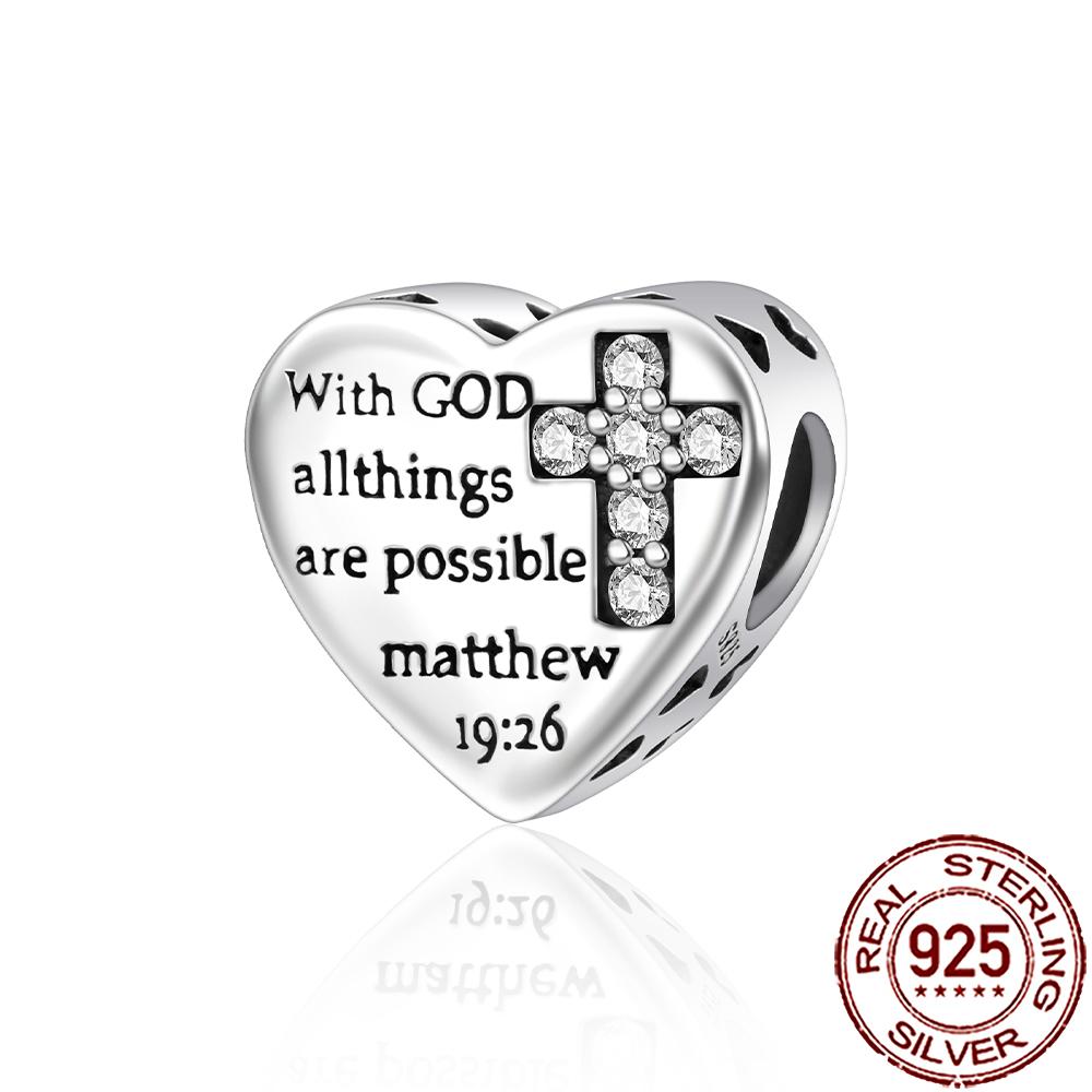 New Charms Copper Family Love Heart Beads Fit Snake Chain Bracelet Necklace Diy Jewelry