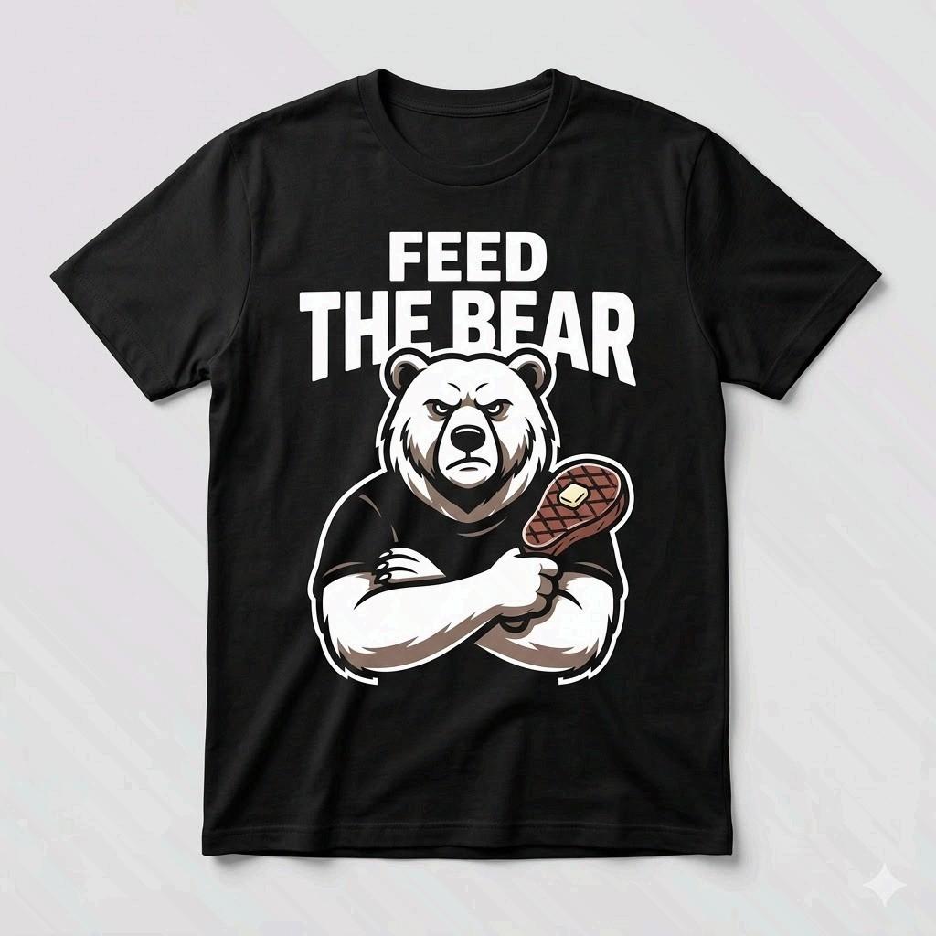 Feed The Bear Shirt Funny Papa Bear Father s Day Grill Dad Gift Tee S разноцветный