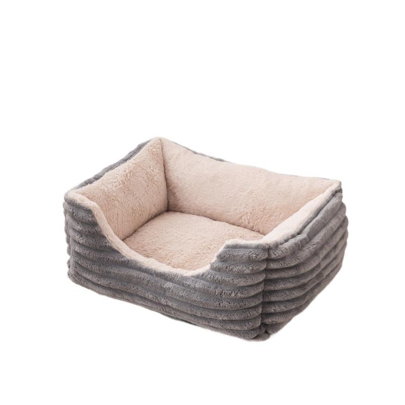 Corduroy Velvet Thickened Pet Nest: Removable & Washable Cat and Dog Bed for Autumn and Winter