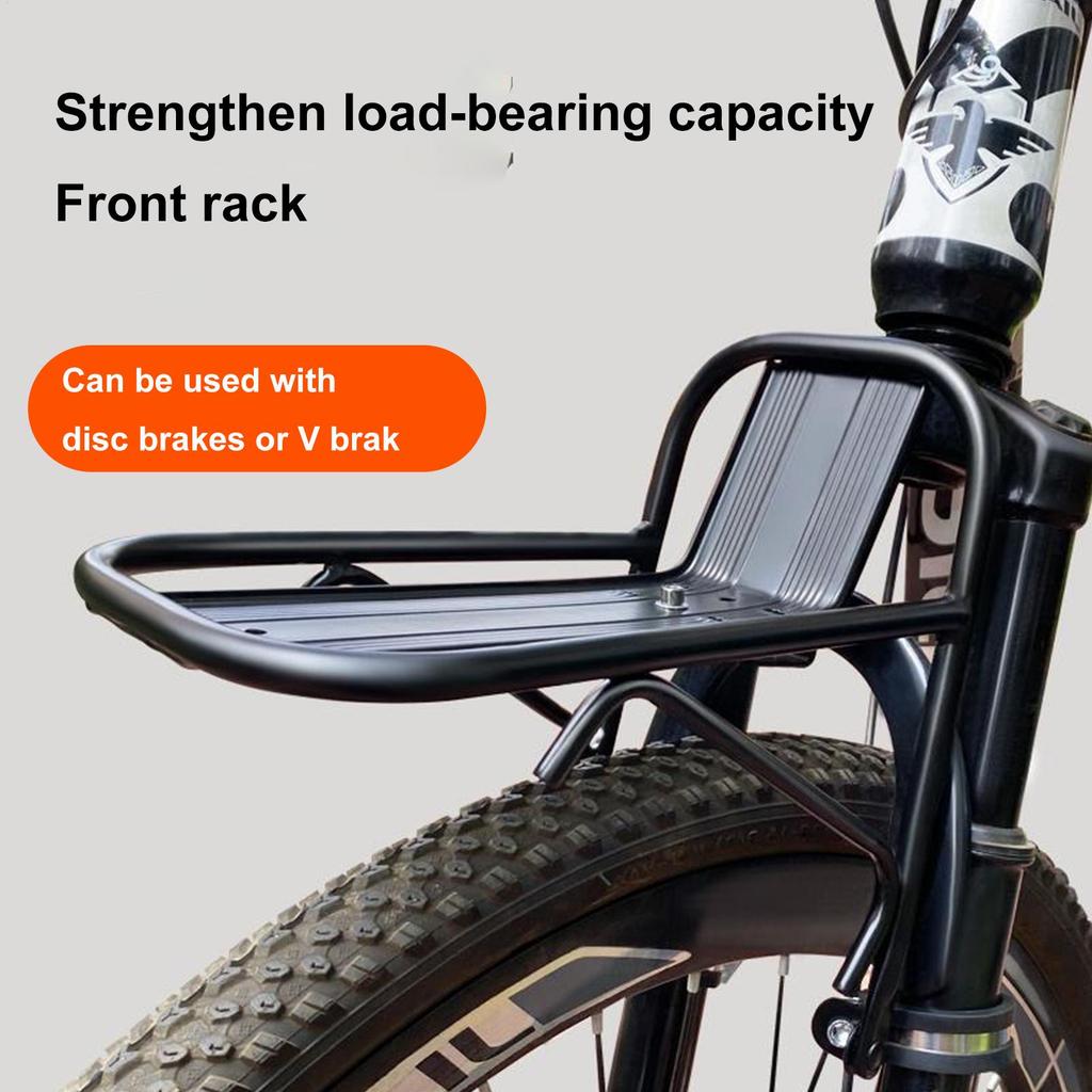 Bicycle Front Rack Aluminum Alloy Cycling Front Bracket Luggage Shelf Cargo Rack Carrier Bracket