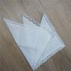 3Pcs 25x25cm 100% Cotton Women Lady Handkerchiefs White Color Embroidered Hankies Square Scarf DIY Painting