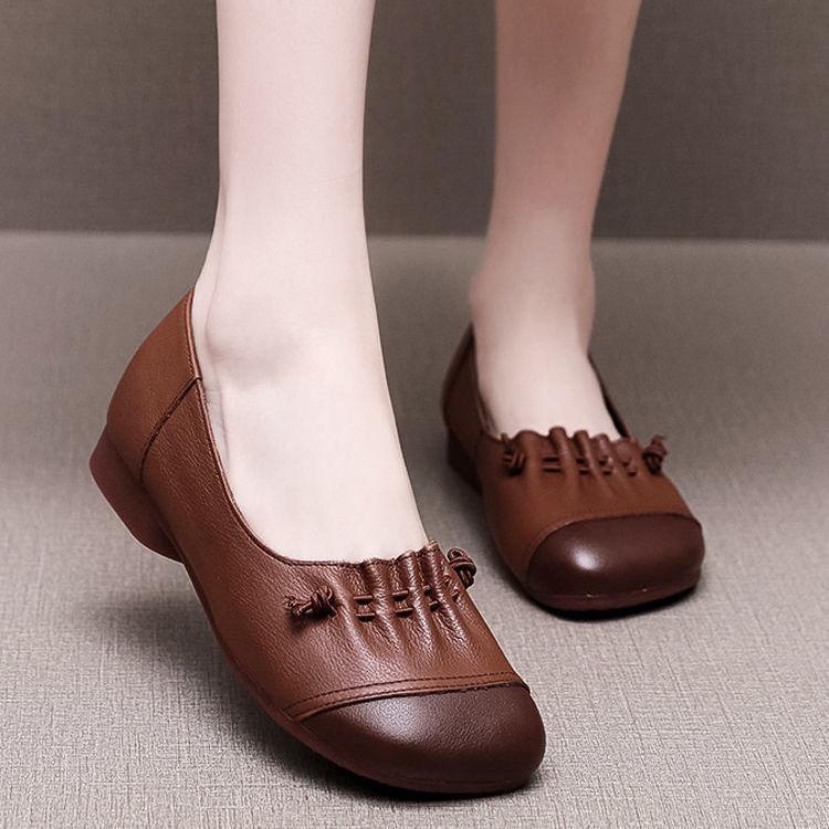 Shallow Mouth Single Shoes Retro Women's Shoes Women's Flat Bottom Casual Comfortable Women's Single Shoes Work Shoes
