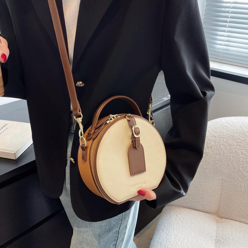 2025 new model, this year's texture fashionable crossbody small round bag women's spring popular retro handbag shoulder bag