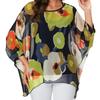 Plus Size Women's Bohemian Chiffon Beach Cover-Up Shirt