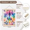 LZYRF Seven Chakra Yoga Meditation Zen Wall Art Poster Framed, Colorful Mandala Hippie Chakra Spiritual Canvas Prints Wall Decor for Home Yoga
