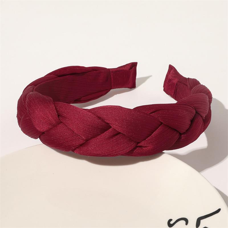 Süßes Damen Kopfschmuck Seidiger Voile Stoff Geflochtene Stirnbänder für Dame Mädchen Tägliches Einkaufen Party Kopfbedeckungen Ins Weibliche HaarBänder