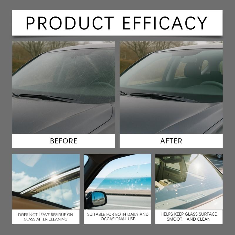 High Efficiency Car Windshield Cleaning Tool Eliminates Stubborn Oil Film Residues Ensures Optimally Visibility During Driving