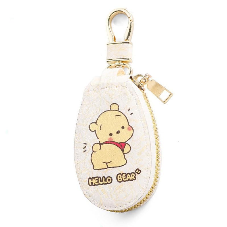 

[Aconiconi] Винни Пух Pocacco Сумка-брелок для ключей от машины Чехол для ключей Чехол для ключей Мини Free Size белый