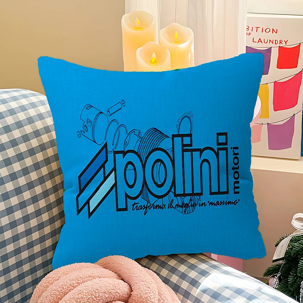 P-Polini Italy Scooter Race Cushion Cover Decorative Pillow Sofa Home Decor Case Pillow Cases