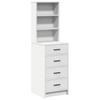 Highboard White 40 X 41 X 135 Cm Engineered Wood