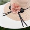New spring and summer women's sunshade straw hat sunscreen sun hat bucket hat flower beach hat big edge basin hat