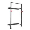 Folding Power Cage, Wall-Mounted Power Rack Squat Rack, Multifunctional Strength Training Workout Equipment with Landmine Holder, Adjustable J-Hooks &