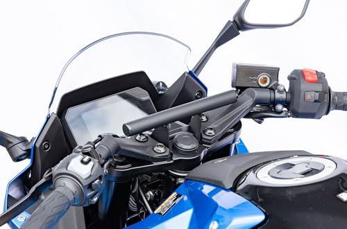 Kijima Motorcycle Mount Bar Stay, 22.2mm Diameter, Steel, Black Finish, for GSX-8S/8R ('23-), Part Number 204-0771