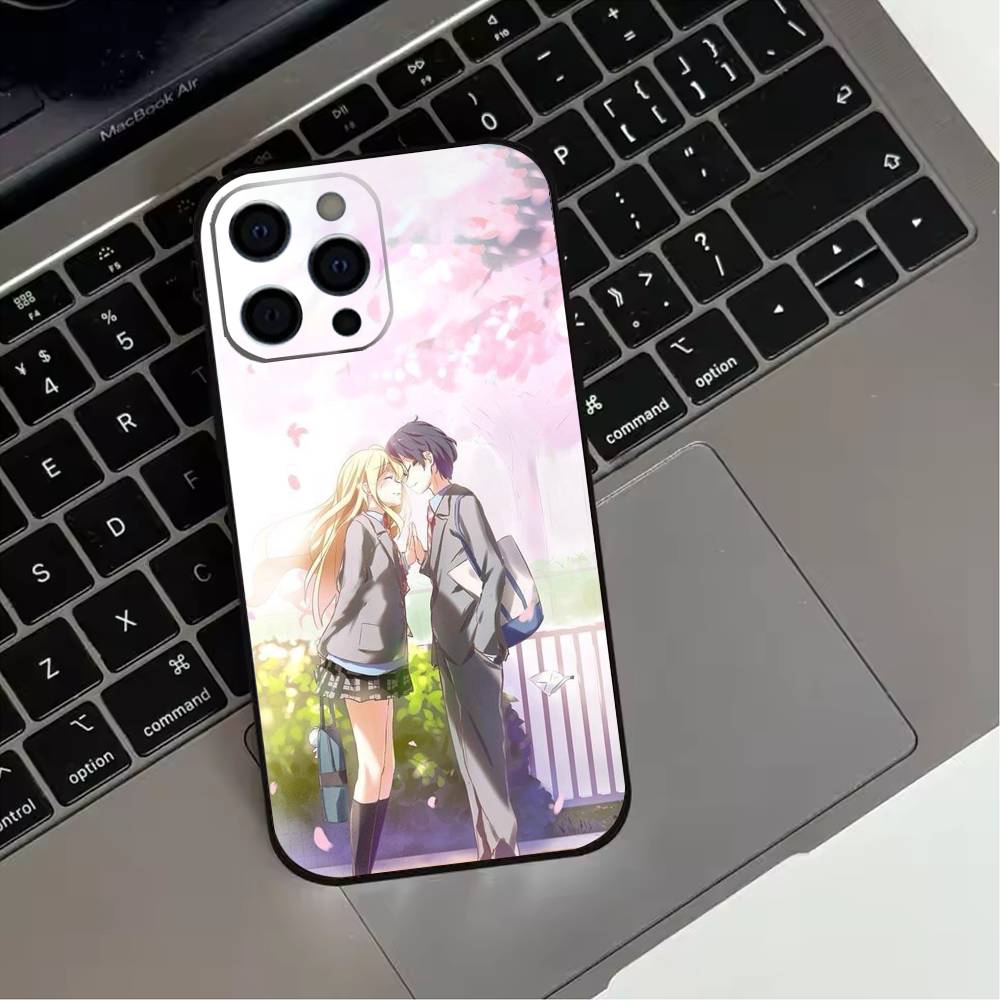 Hot Y-Your L-lie IN APRIL Comic Phone Case For iPhone 17,16,15,14,13,12,11 Plus,Pro Max,XS,Soft Silicone Black Cover