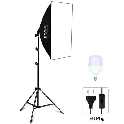 PULUZ 50x70cm Studio Softbox + 2m Tripod Mount + Single 220V E27 30W 5700K White Light LED Bulb Photography Kit