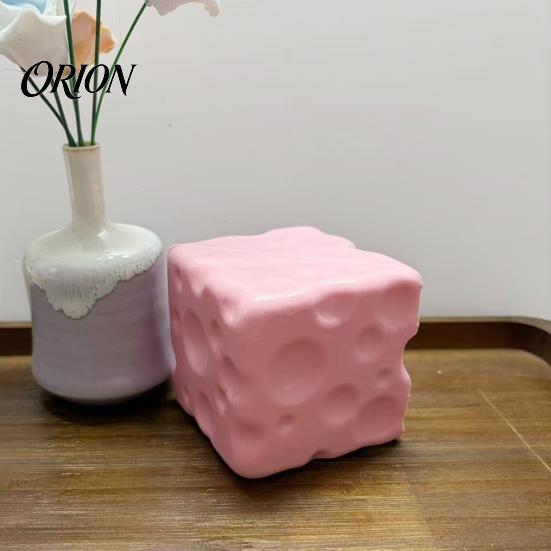 Hand Held Stress Reliever Mini Cheese Cube Squeeze Toy, Anxiety Relief Block Sensory Classroom Fidgets Toy Slow Rebound Fake Pinch for Focus