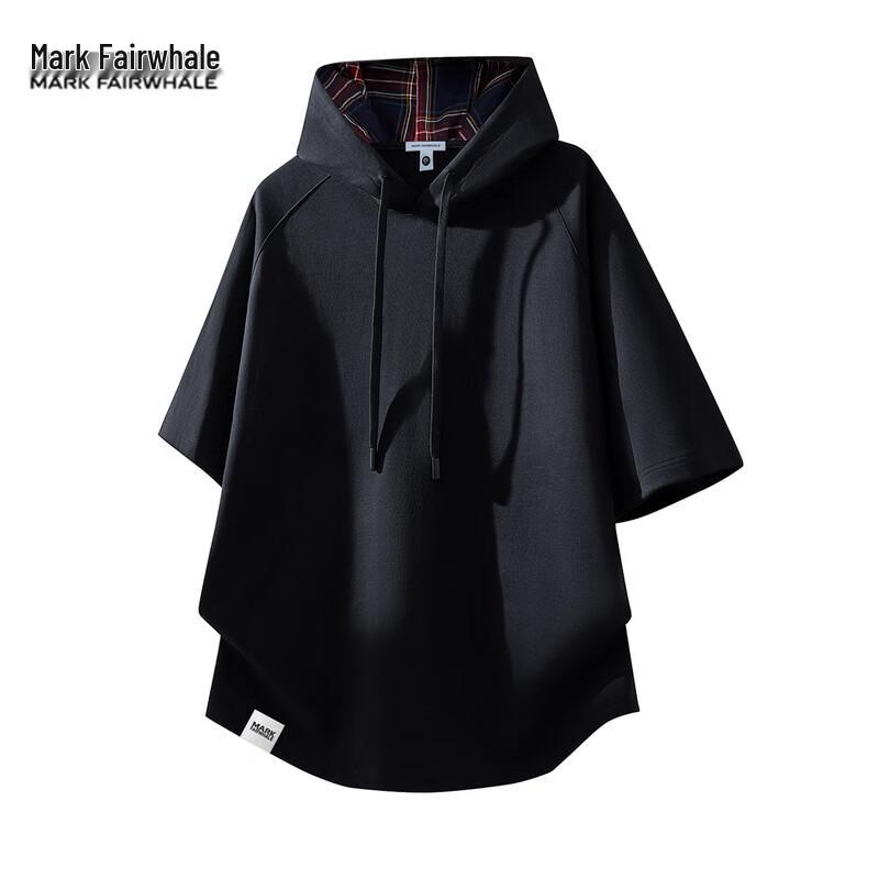 MARK FAIRWHALE Men s Casual Hooded Short Sleeve T-Shirt 5XL