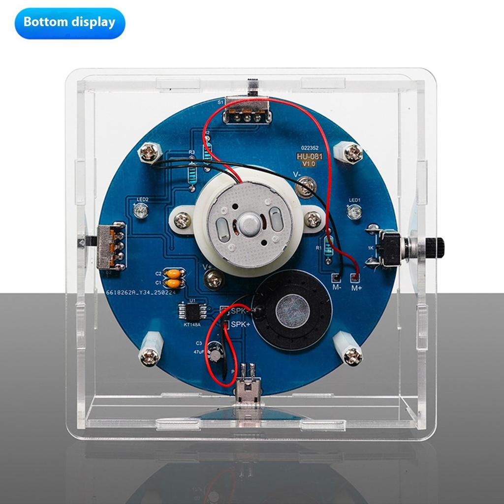 Multilayer PCB Assembly Set Rotating Ballet Music Box 6 Tune Options Adjustable Speed Sparkling Light Effects
