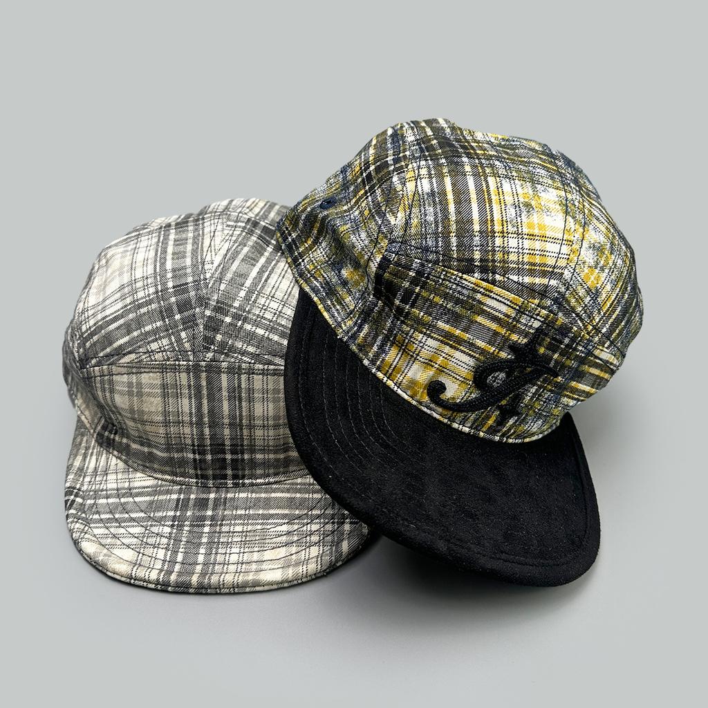 Spring And Autumn Plaid Alphabet Solid Color Baseball Cap Men'S And Women'S Sunshade Flat Brim Color Matching Street Cap