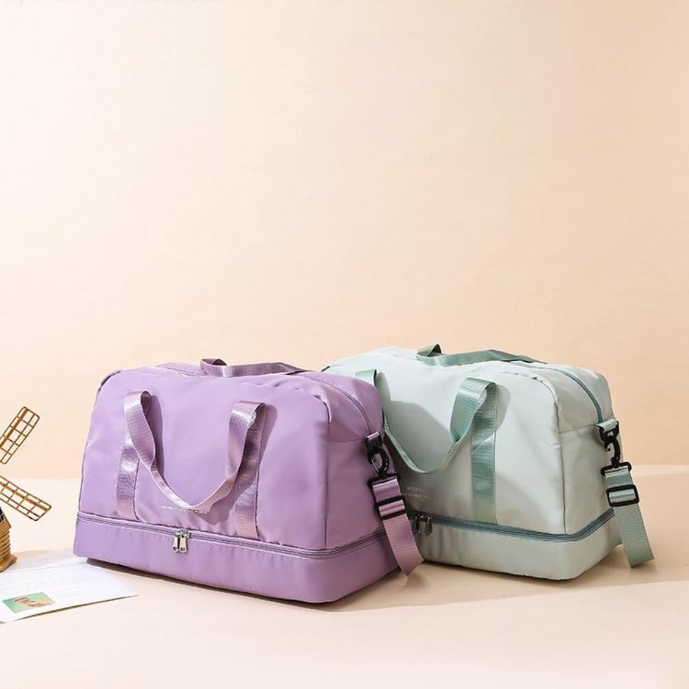 New fashion short trip bag large capacity sports fitness bag women dry and wet separation yoga storage bag duffel bag