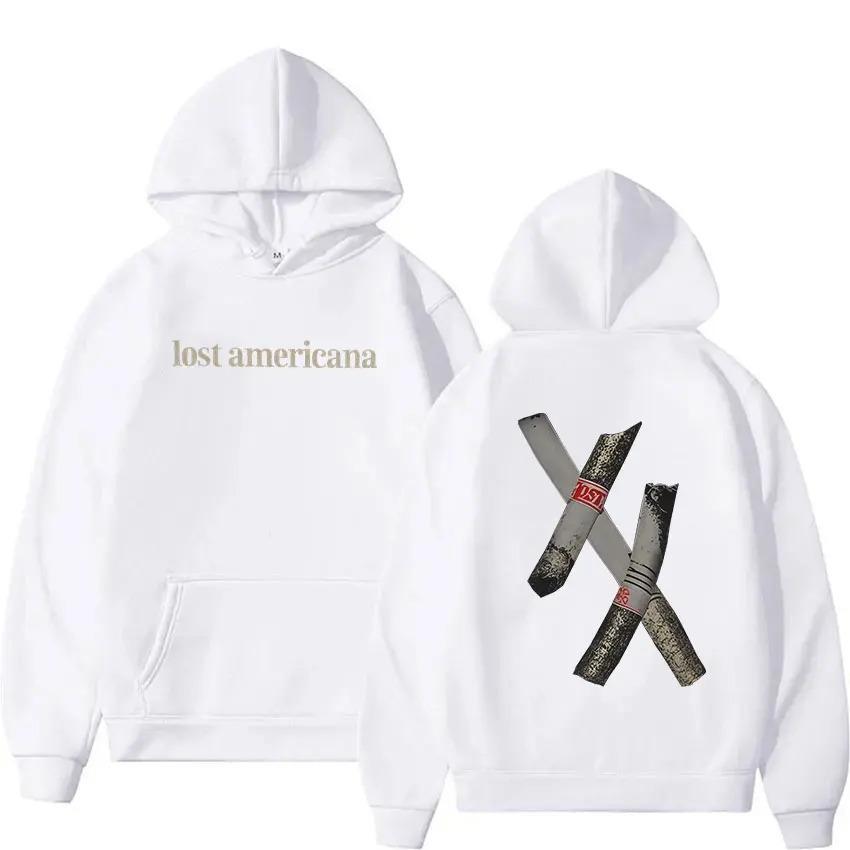 

Rapper MGK Lost Americana Tour 2026 Hoodie Man s Women Vintage Hip Hop Fashion Long Sleeve Oversized Sweatshirts Streetwear M