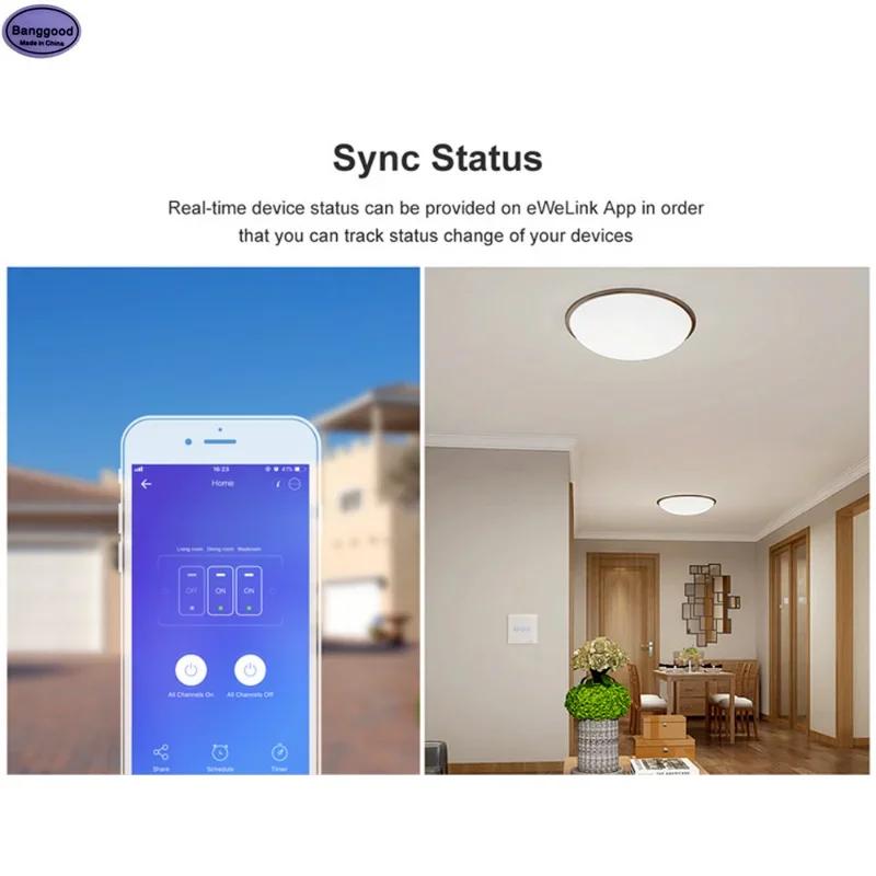 TX T0 US Wireless Wireless Wifi Smart Switch 1/2/3 Group Wifi Wall Touch Switch with Alexa Google Home for Smart Home Convenient