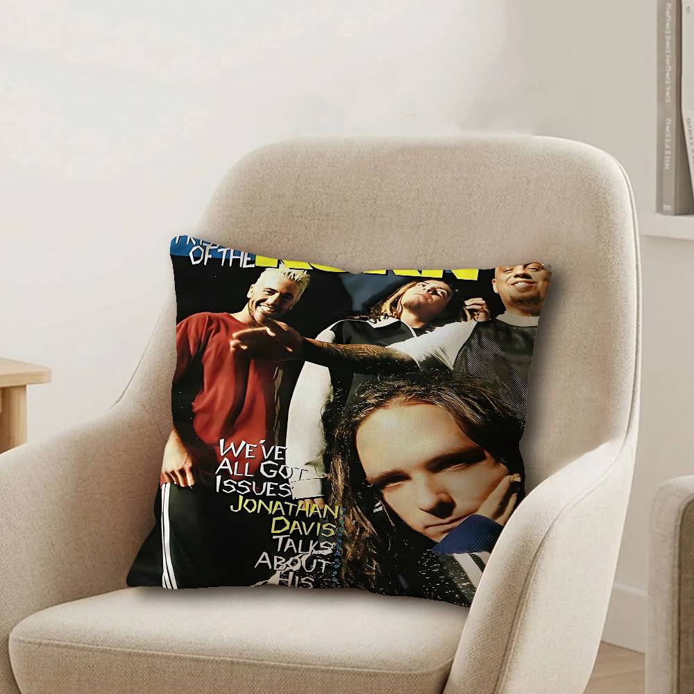 Metal Rock Band KKorn Cushion Cover Inches Farmhouse Decor Home Throw Pillow Covers for Couch Decorations