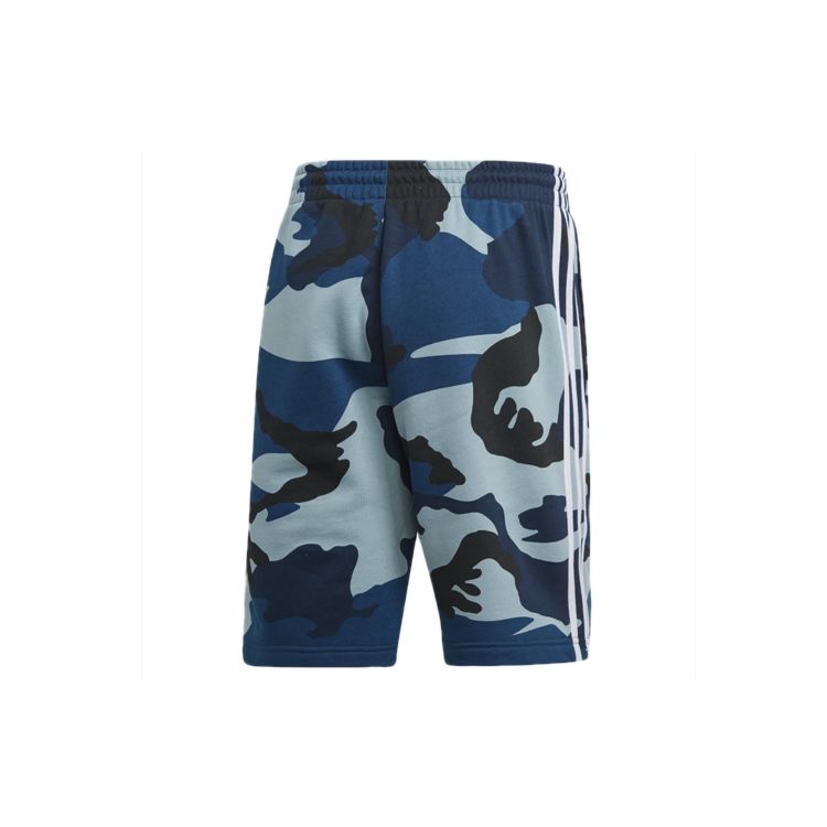 Adidas Originals Camo Print Logo Shorts Men Bottoms Blue-Camouflage DV2046