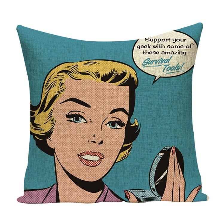 💰Kjøp Watercolor Letter Celebrity Cushion Cover Elegant Linen Cotton