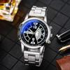 1 Stück Beliebte Herren-Modeuhr Business Klassisch Edelstahlarmband Quarz Uhr Herrenuhr