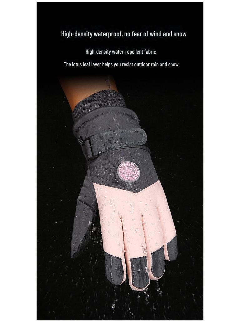 Windproof Waterproof Non-slip Touch Screen Cycling Gloves for Men and Women. Perfect for Skiing, Electric Car, Motorcycle In Autumn and Winter.