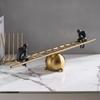 Balance Sculpture with Figurines Modern Ladder Statue Abstract Art Centerpiece for Home