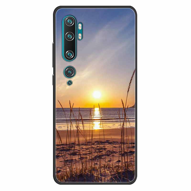 For Xiaomi Mi Note 10 Case Silicone Soft Owl Lion TPU Fashion Back Cover For Xiaomi Mi Note10 Cases Protective Printed Covers