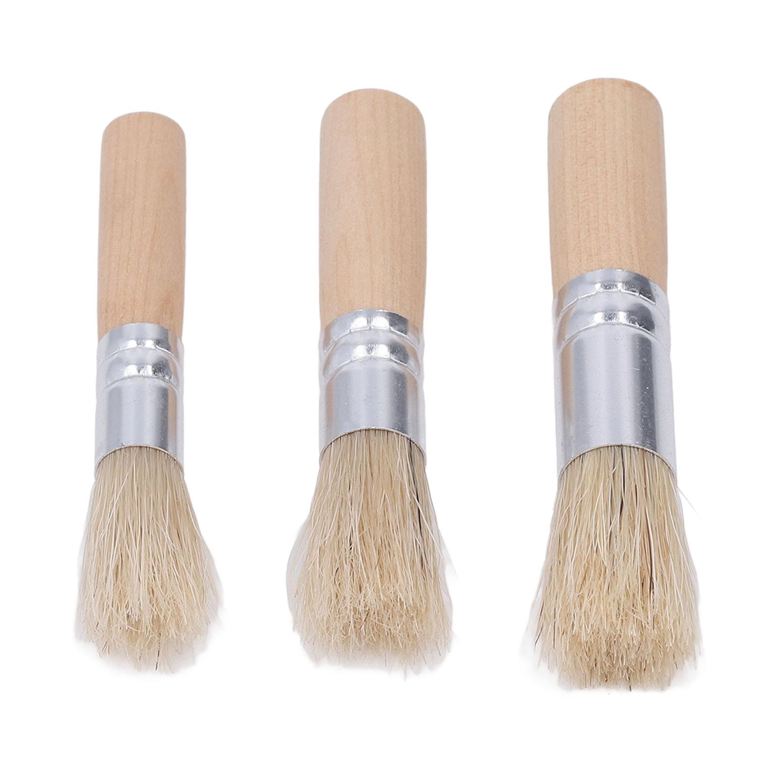 

Набор из 6 кистей с деревянной ручкой для трафаретной живописи, с щетиной, для акриловой и акварельной живописи