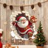 Santa Wall Decal Christmas Santa Breaking Brick Wall Stickers Decor Bathroom Decal for Home Party Living Room Bedroom Bathroom